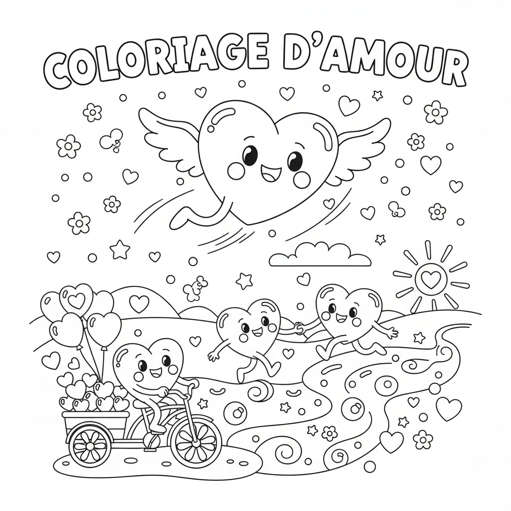Coloriage coloriage d amour 5
