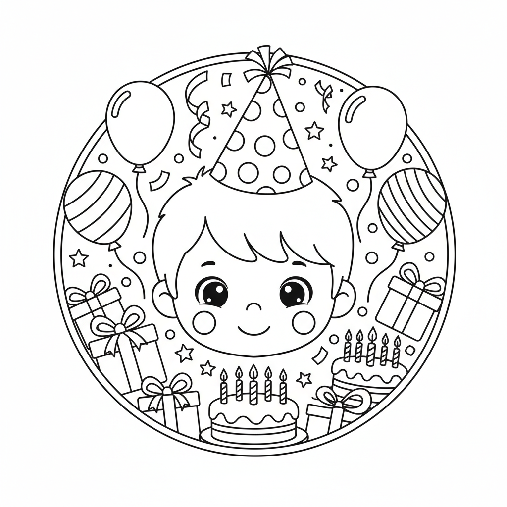 Coloriage coloriage d anniversaire 4