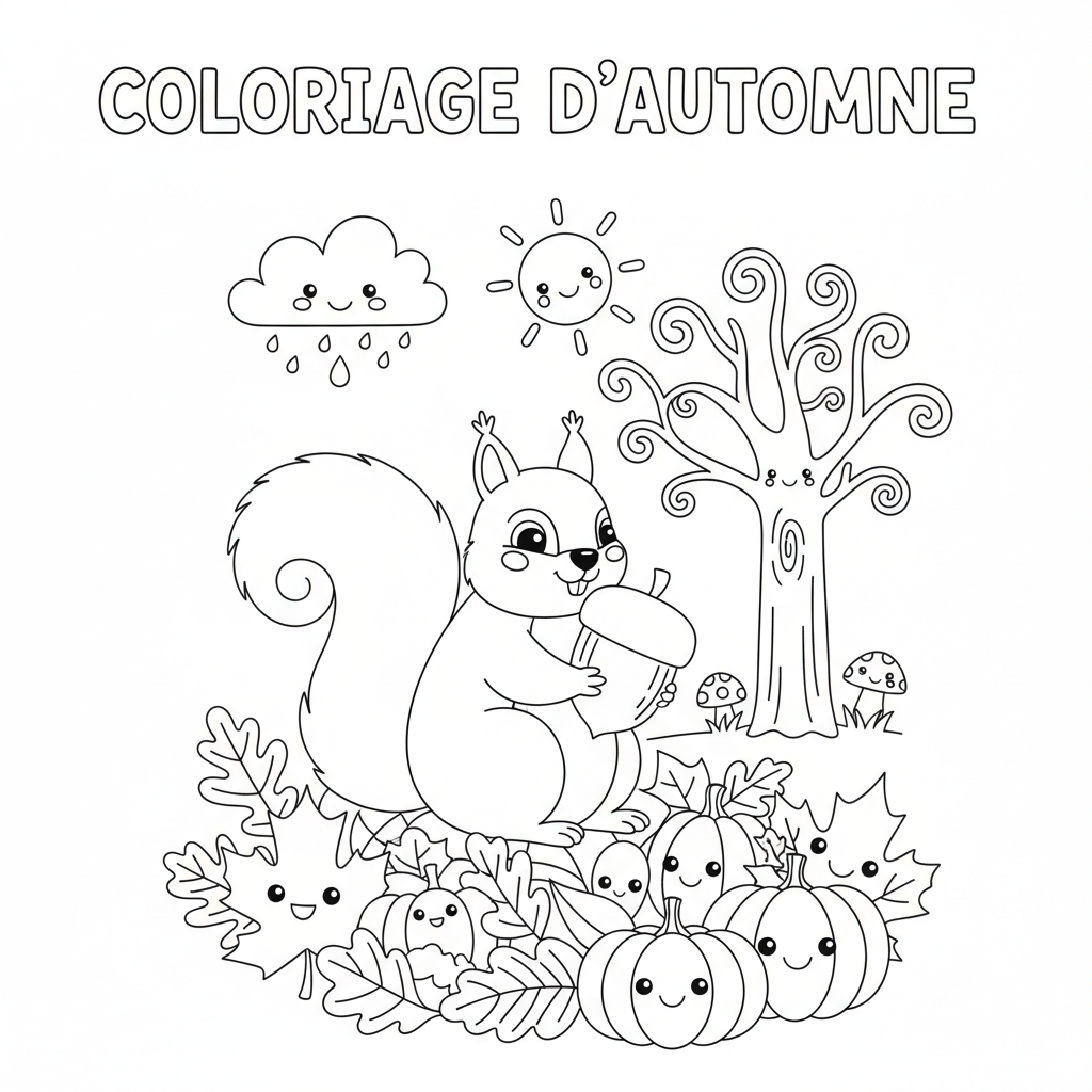 Coloriage coloriage d automne