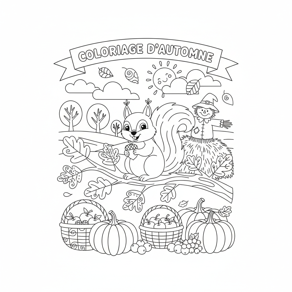 Coloriage coloriage d automne 2