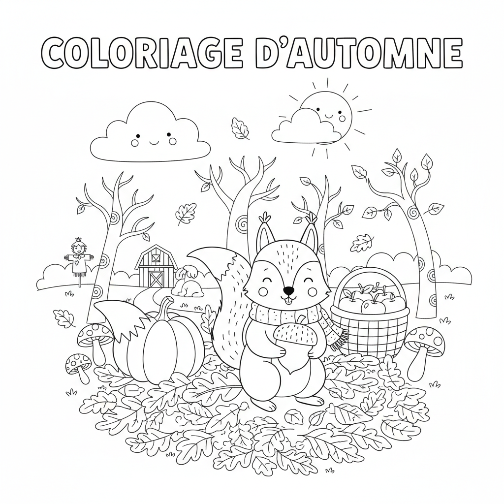 Coloriage coloriage d automne 3