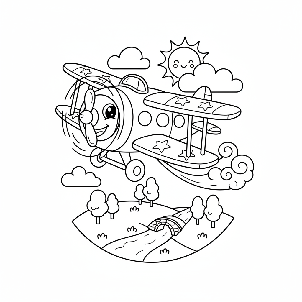 Coloriage coloriage d un avion 3
