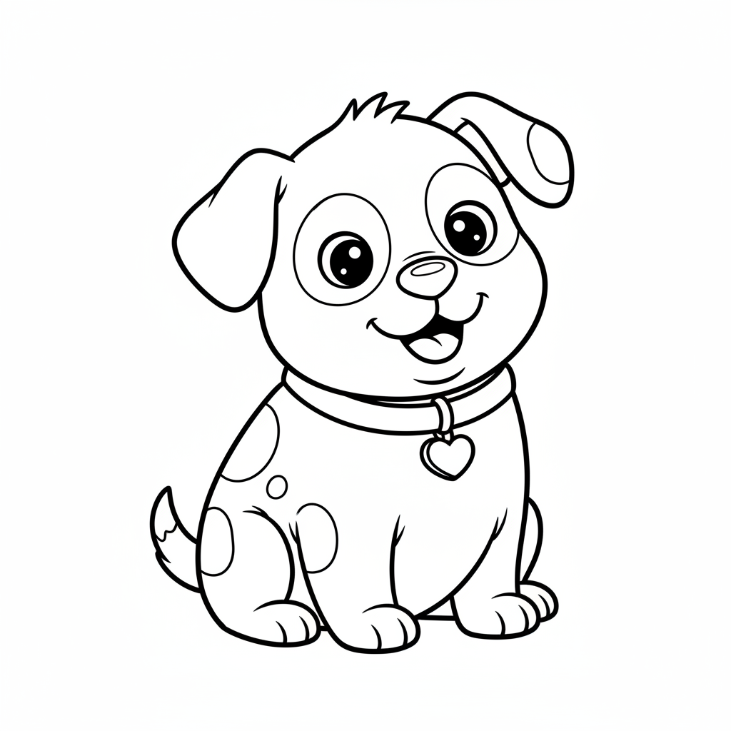 Coloriage Coloriage D Un Chien Gratuit à Imprimer