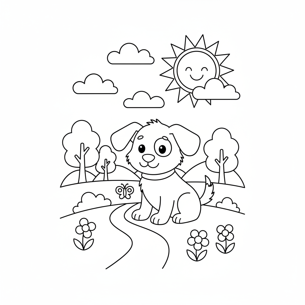 Coloriage coloriage d un chien 3