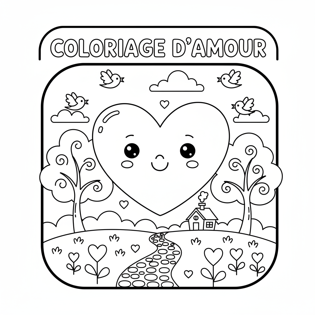 Coloriage coloriage d'amour 3