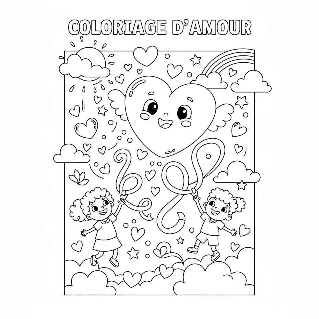 Coloriage coloriage d'amour 5