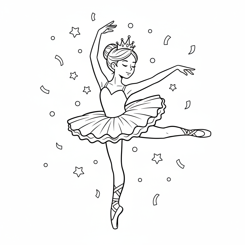 Coloriage coloriage danseuse etoile 5