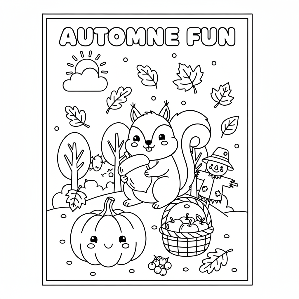 Coloriage coloriage d'automne