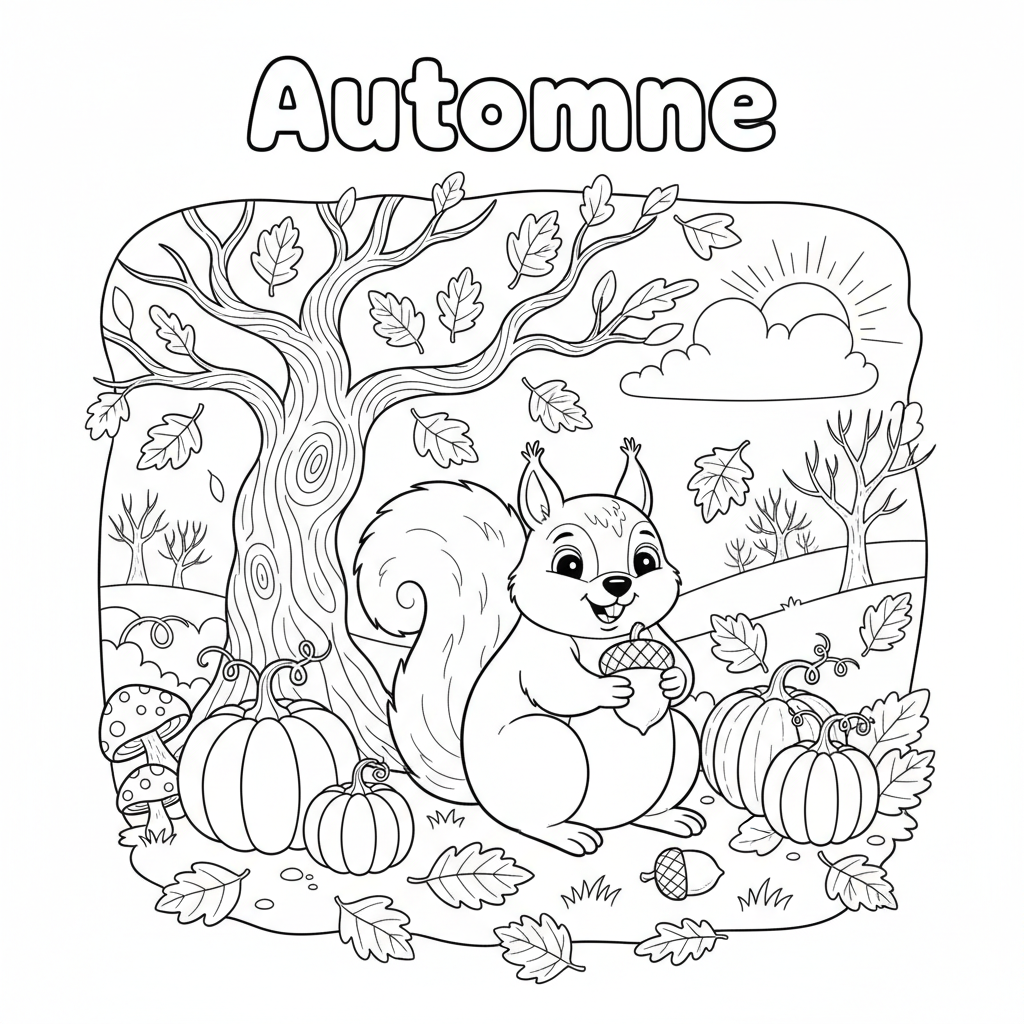 Coloriage coloriage d'automne à imprimer 3