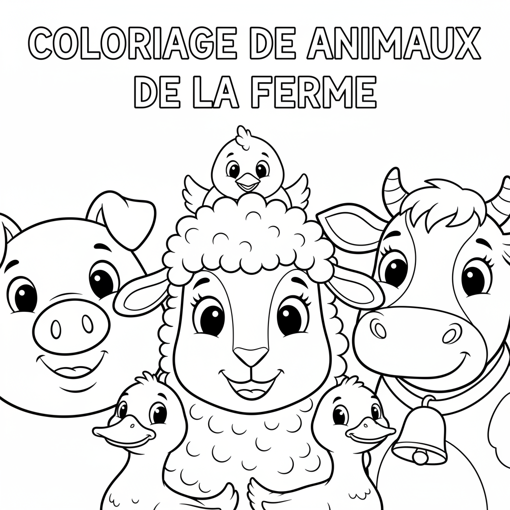 Coloriage coloriage de animaux de la ferme 4