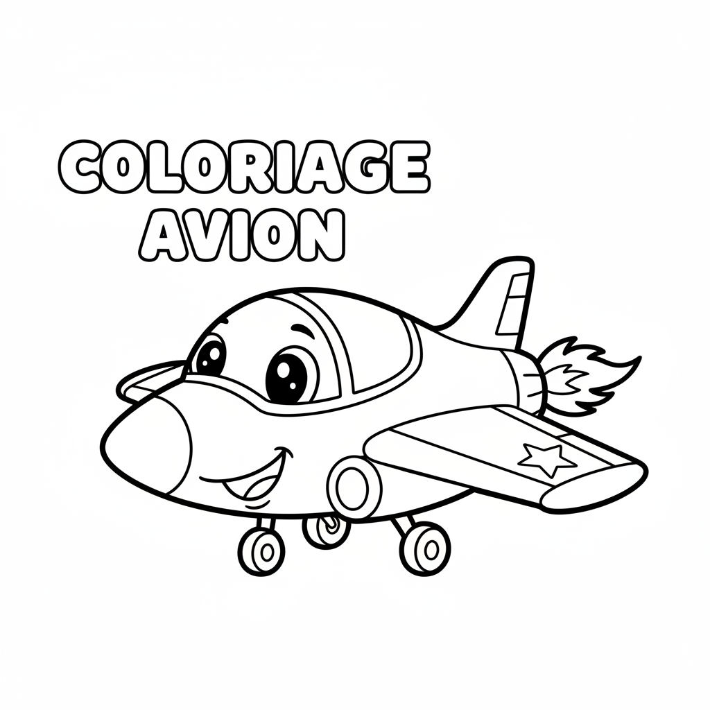Coloriage coloriage de avion de chasse