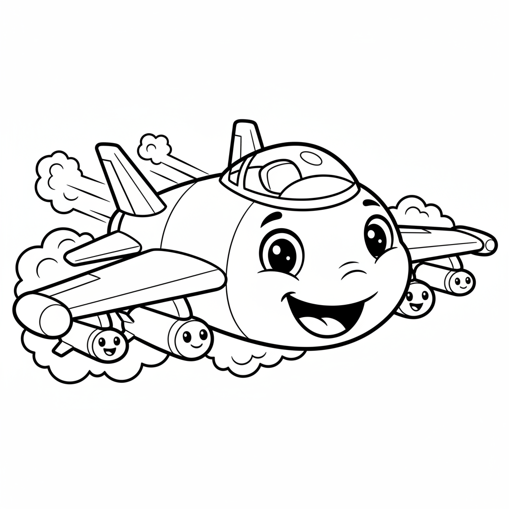 Coloriage coloriage de avion de chasse 4