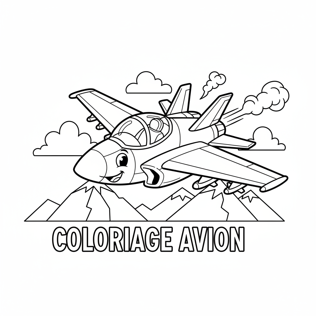Coloriage coloriage de avion de chasse 5