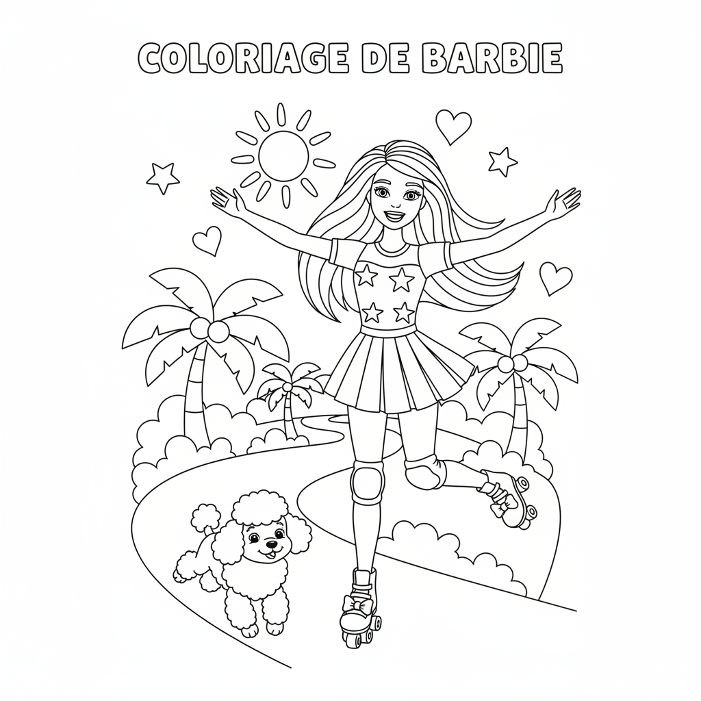 Coloriage coloriage de barbie 5