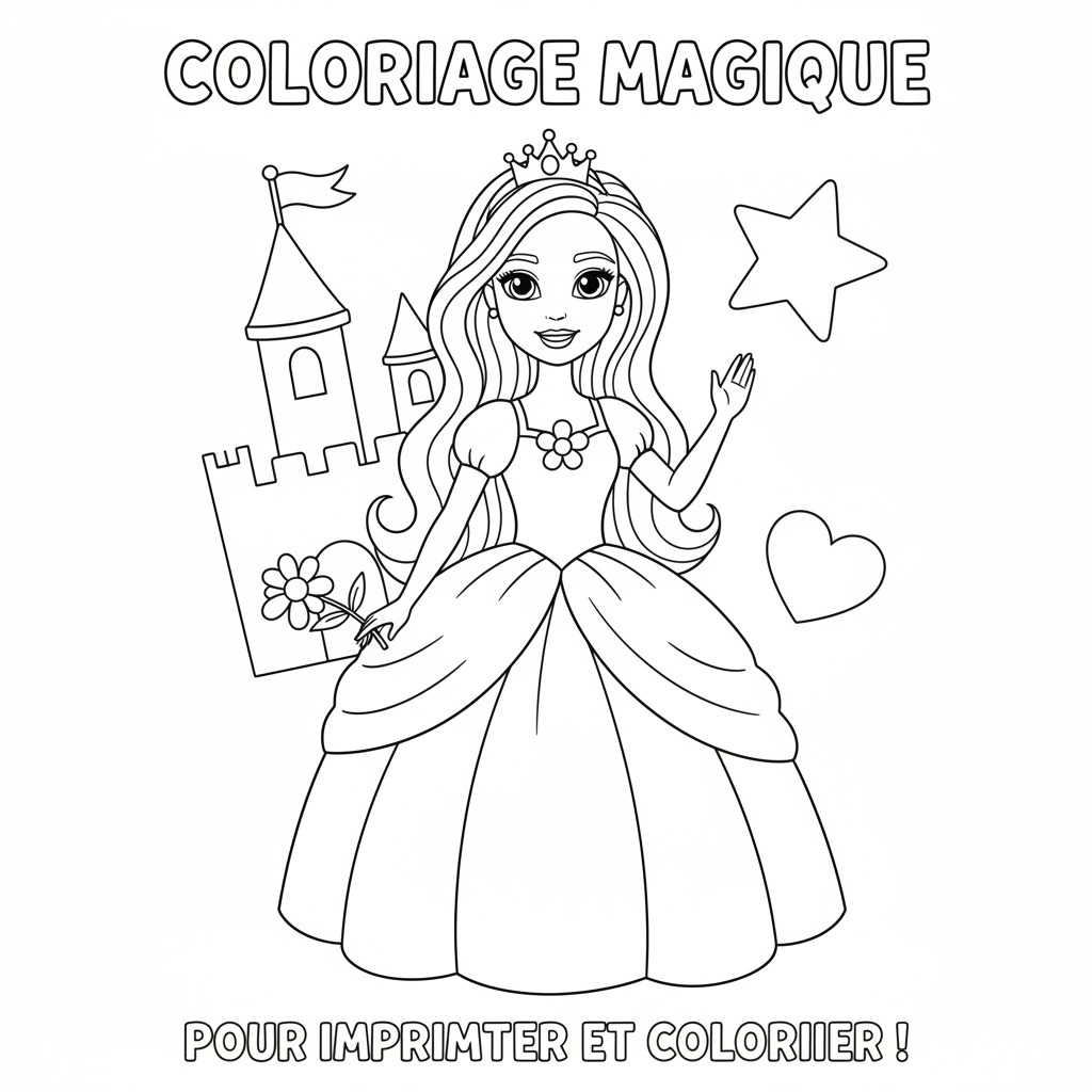 Coloriage coloriage de barbie à imprimer
