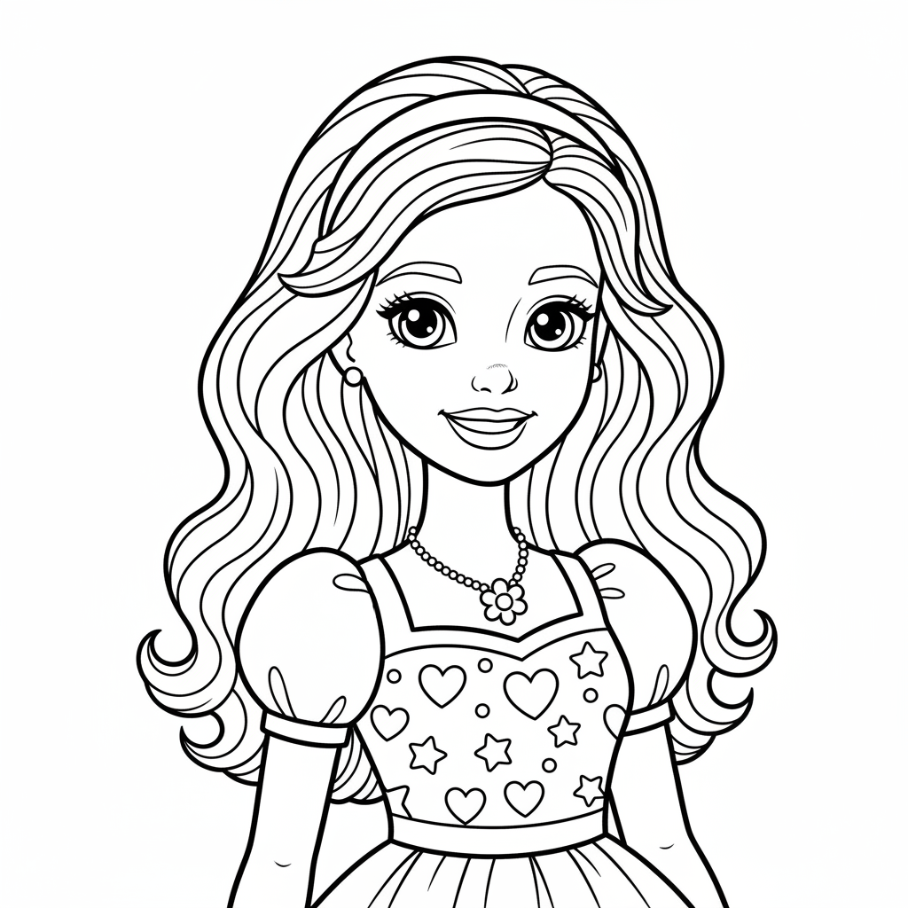 Coloriage coloriage de barbie à imprimer 4