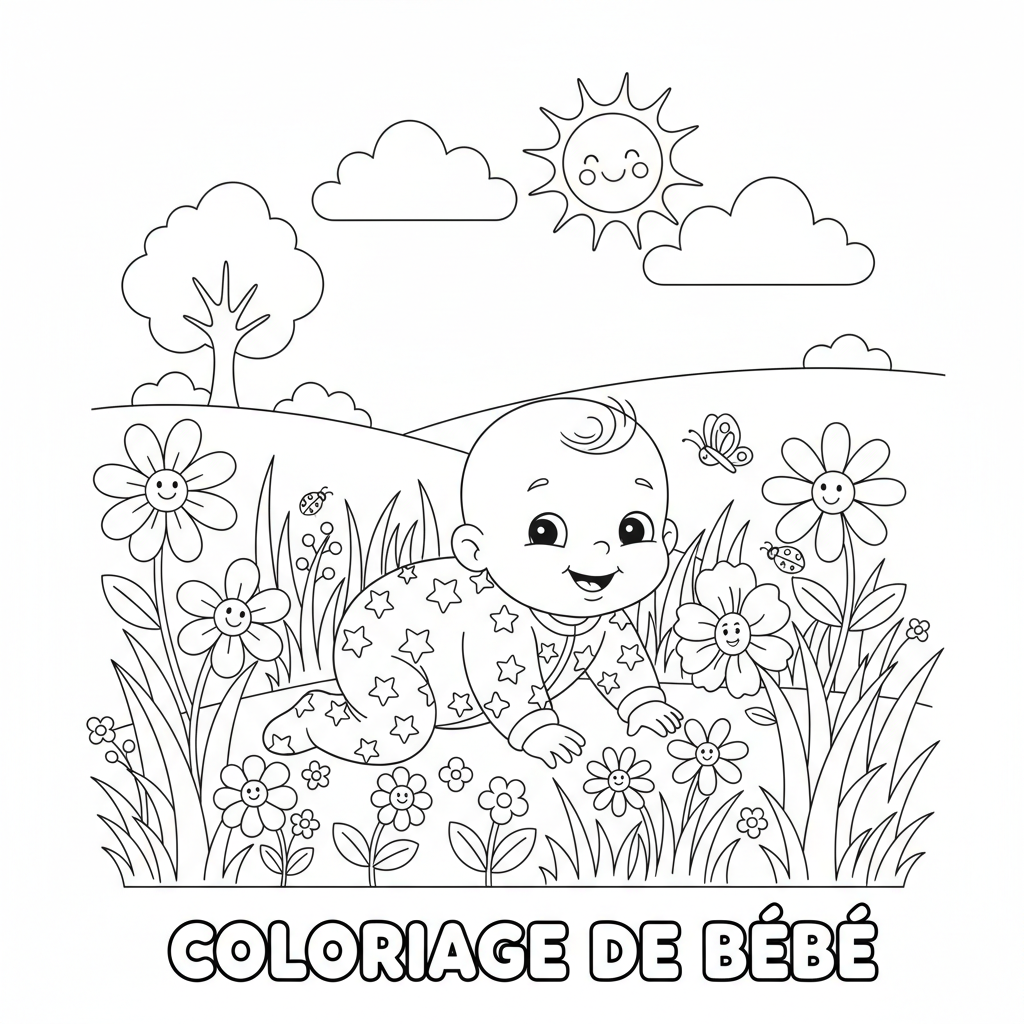Coloriage coloriage de bebe 3