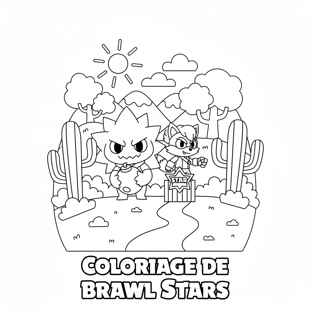 Coloriage coloriage de brawl stars 3
