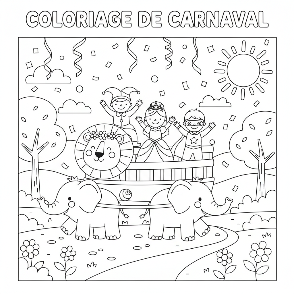 Coloriage coloriage de carnaval 3