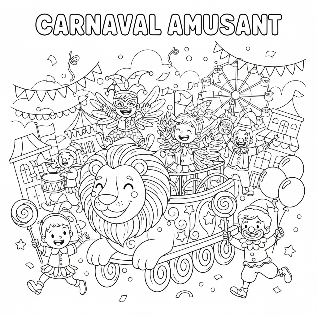 Coloriage coloriage de carnaval 5