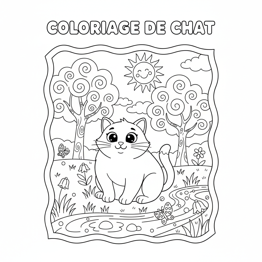 Coloriage coloriage de chat 3