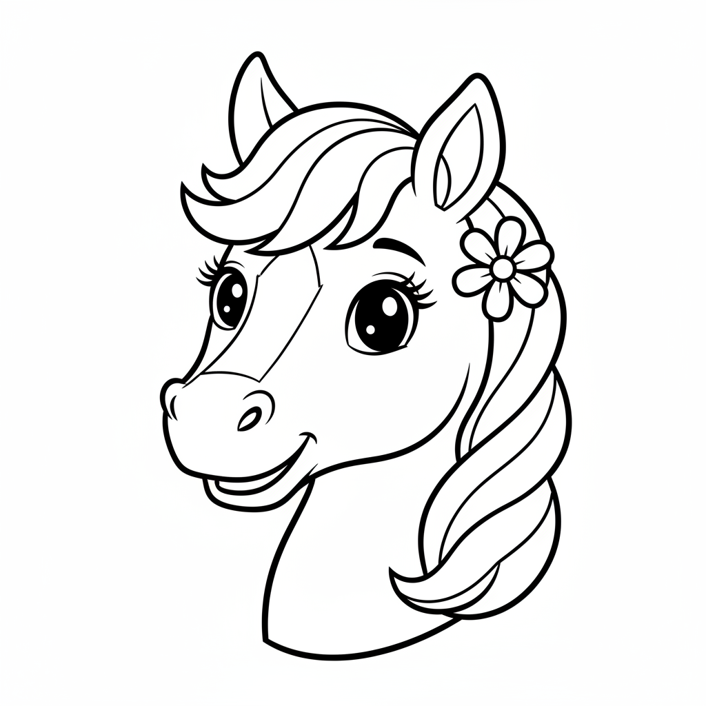 Coloriage coloriage de cheval 4