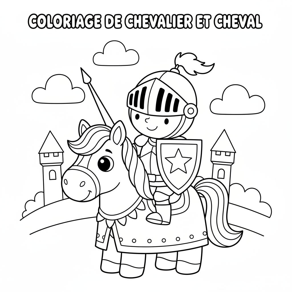 Coloriage Coloriage De Chevalier Gratuit à Imprimer