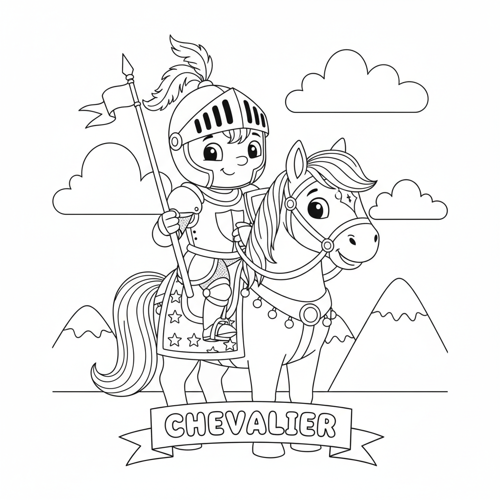 Coloriage coloriage de chevalier 4