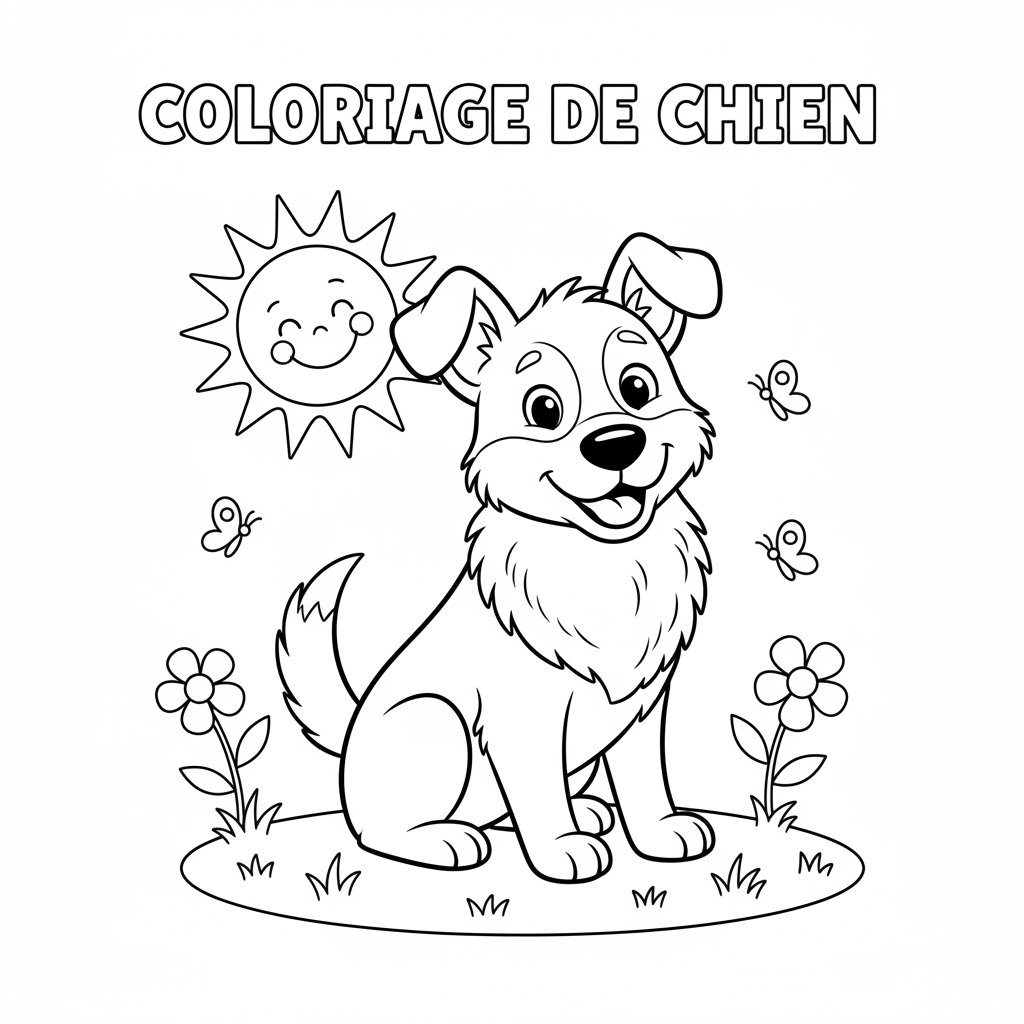 Coloriage coloriage de chien 2