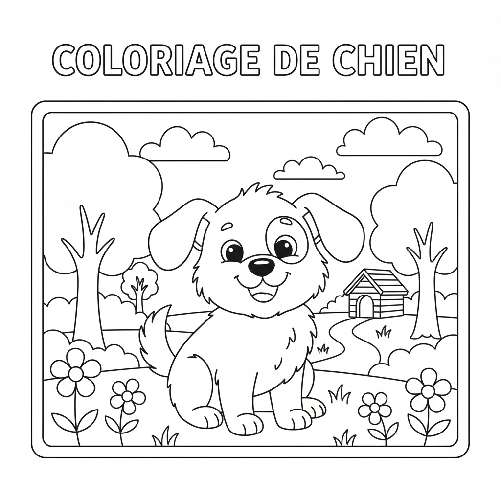 Coloriage coloriage de chien 3