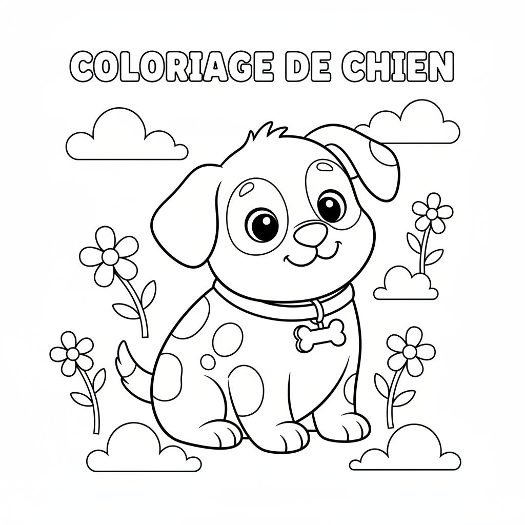 Coloriage coloriage de chien à imprimer