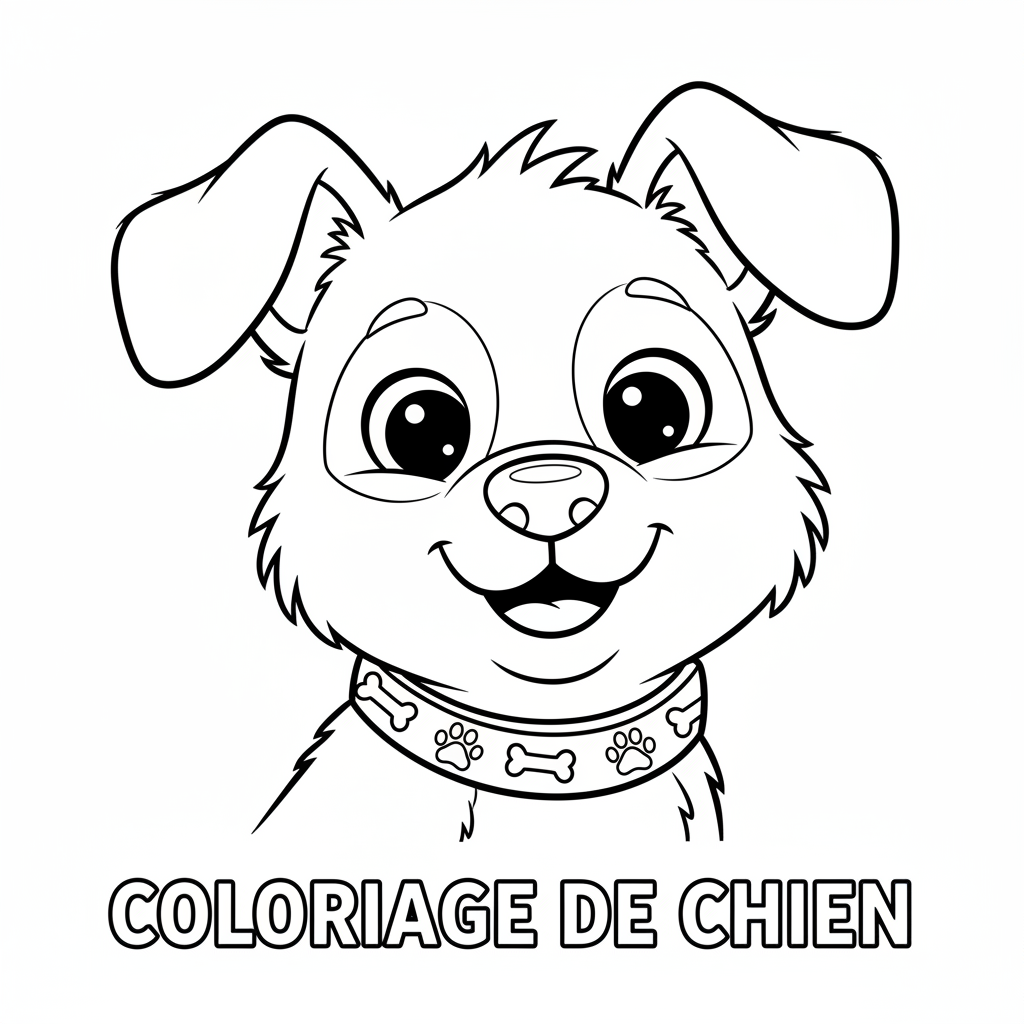 Coloriage coloriage de chien à imprimer 4
