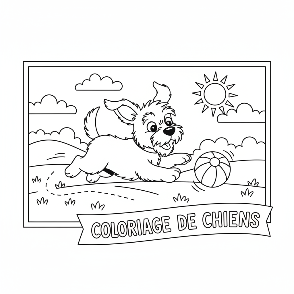 Coloriage coloriage de chiens 5