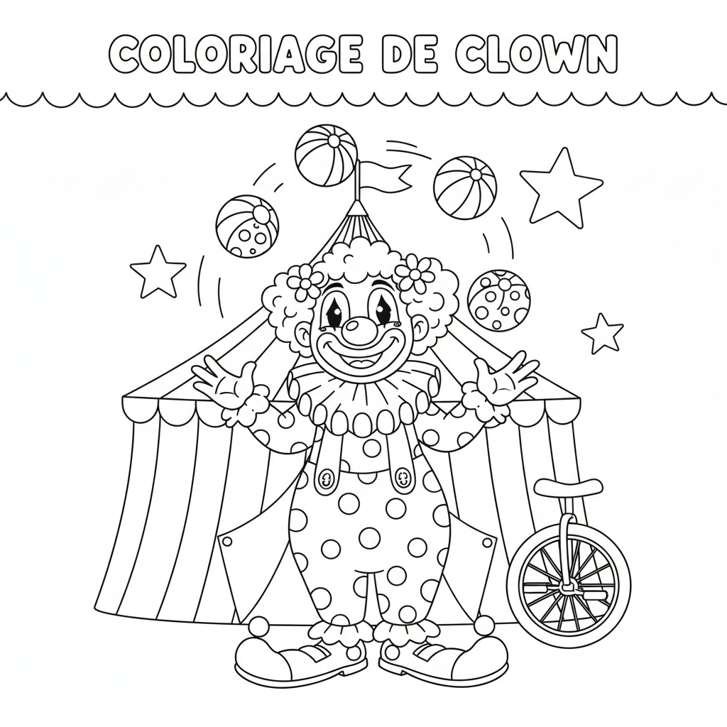 Coloriage coloriage de clown 2