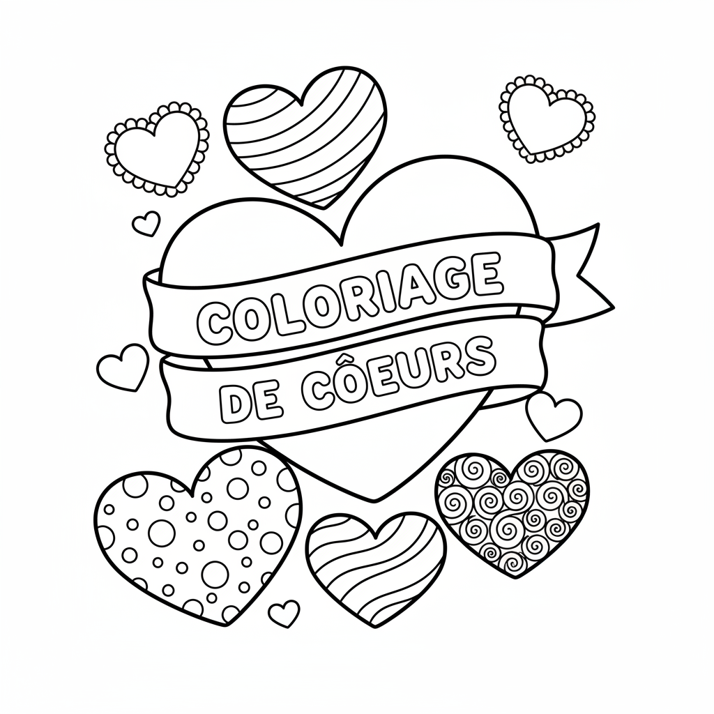 Coloriage coloriage de coeurs 2