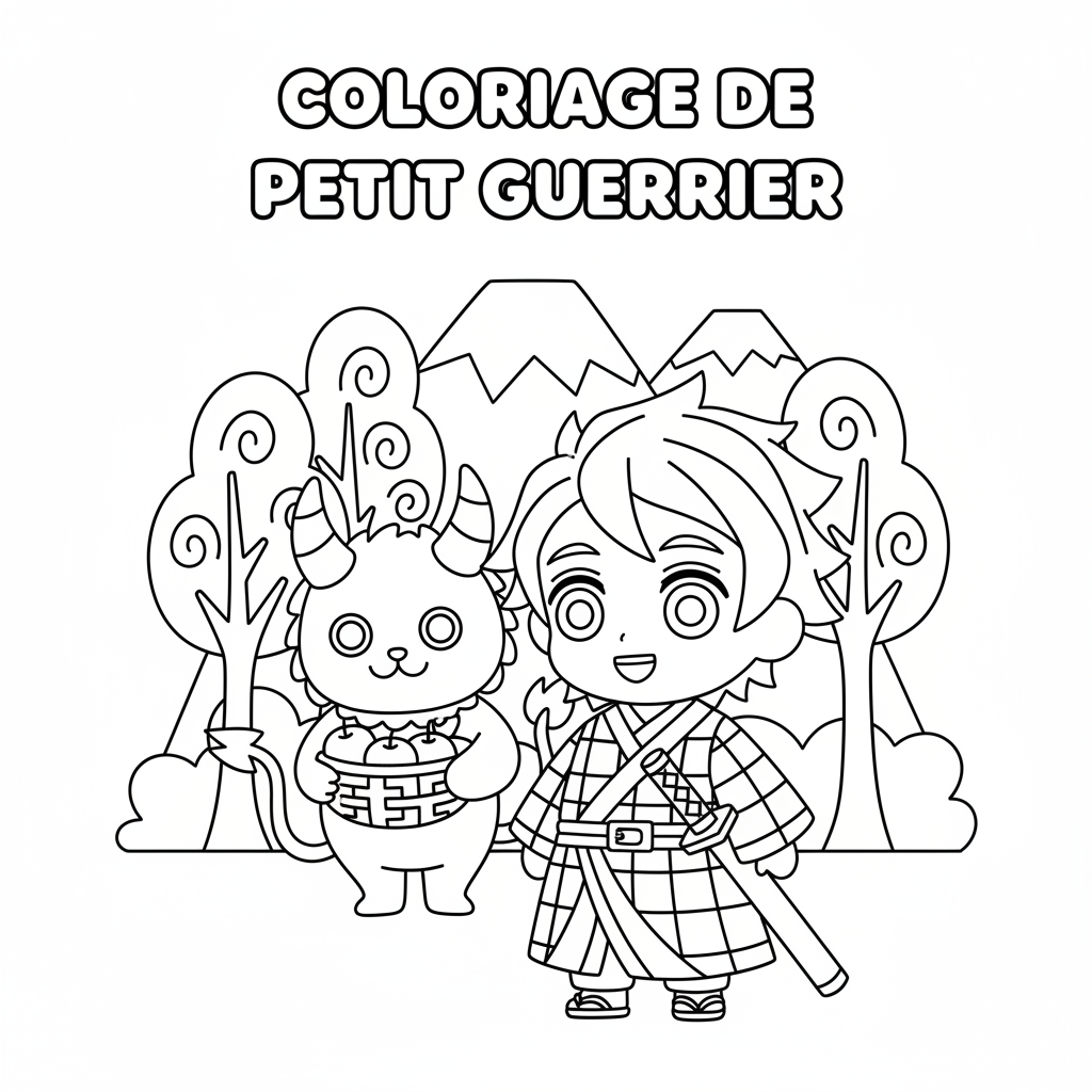 Coloriage coloriage de demon slayer
