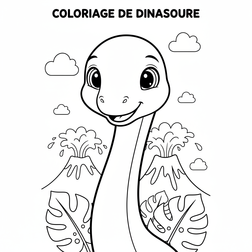 Coloriage coloriage de dinosaure 4