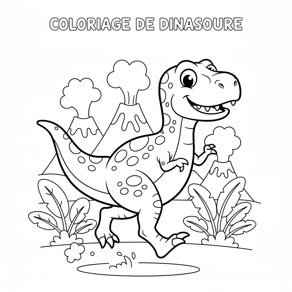 Coloriage coloriage de dinosaure 5