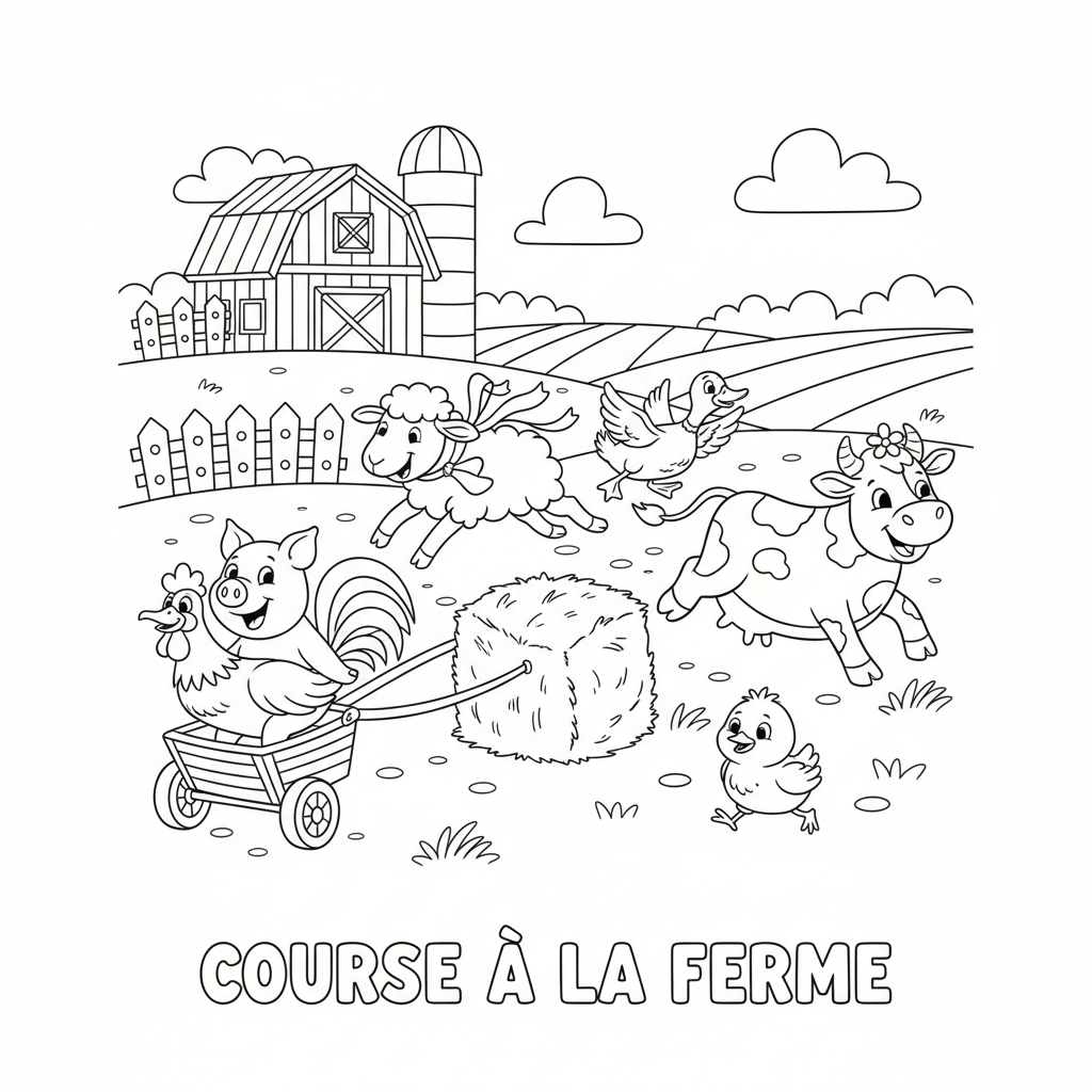 Coloriage coloriage de ferme 5