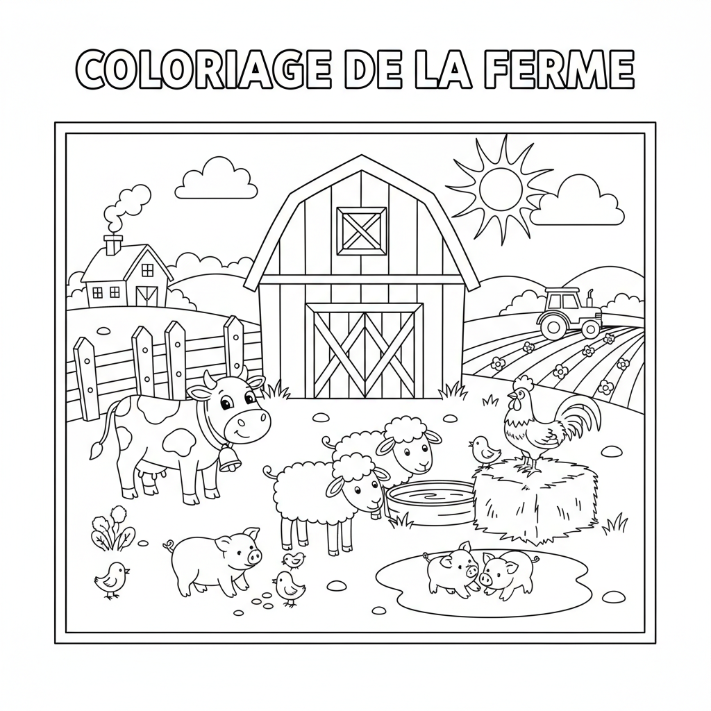 Coloriage coloriage de la ferme 2