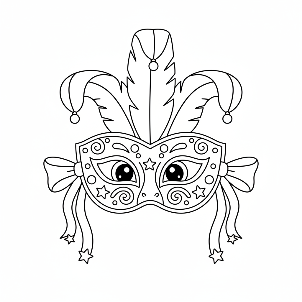 Coloriage coloriage de masque de carnaval 4