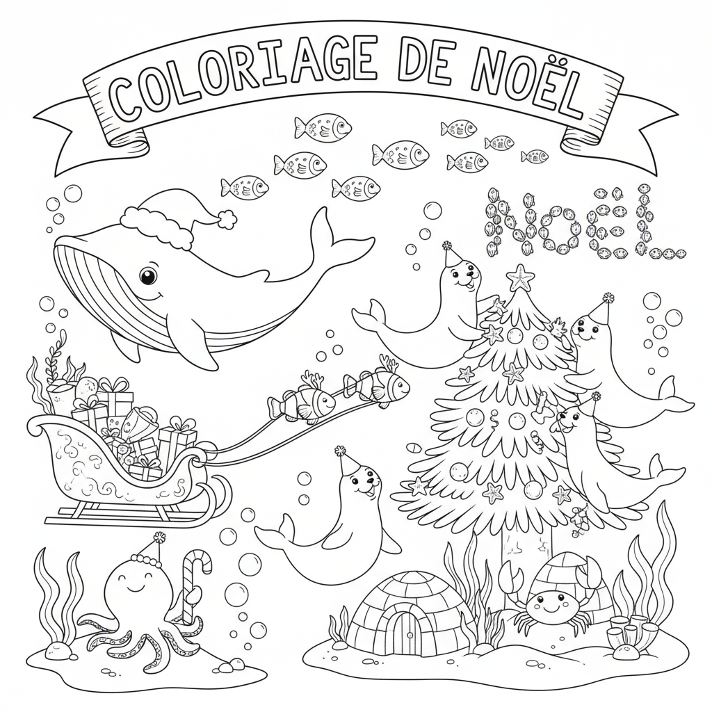 Coloriage coloriage de noel à imprimer gratuit 2