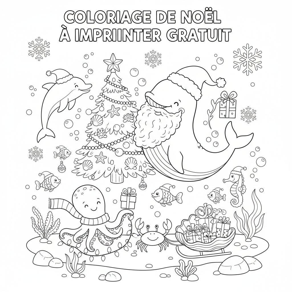 Coloriage coloriage de noel à imprimer gratuit 3