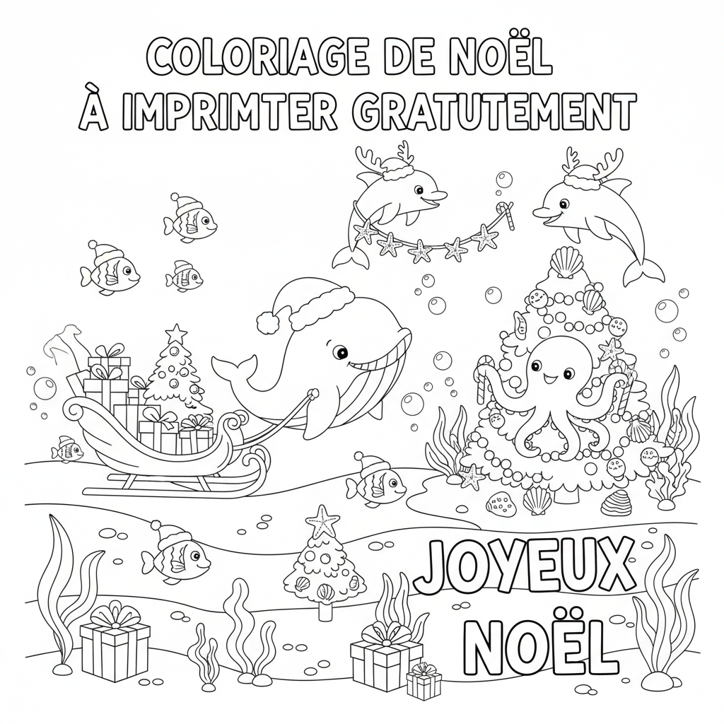Coloriage coloriage de noel a imprimer gratuitement