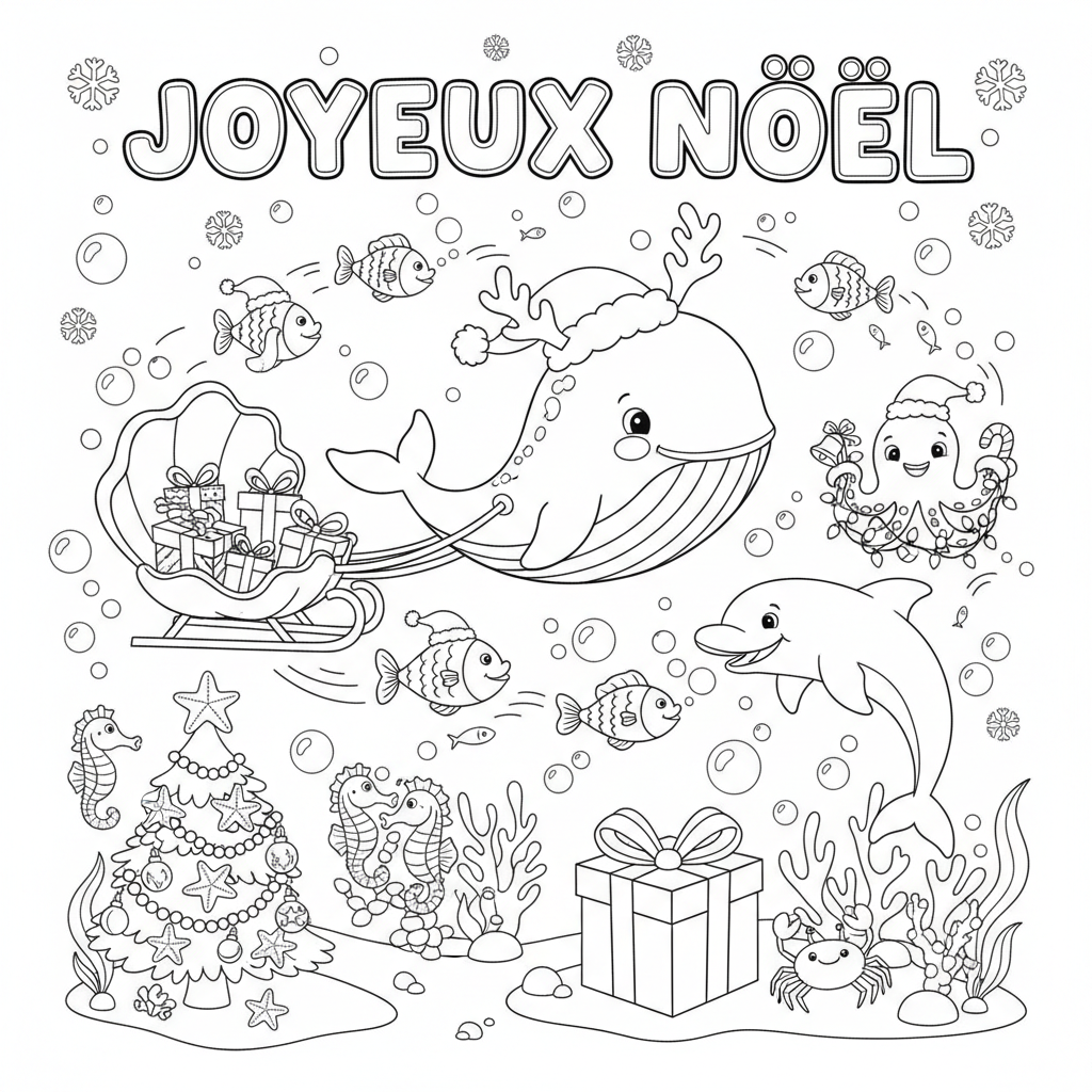 Coloriage coloriage de noël à imprimer gratuitement 5