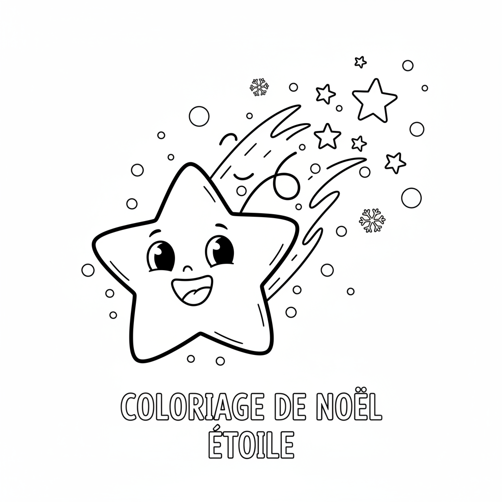 Coloriage coloriage de noel etoile 5
