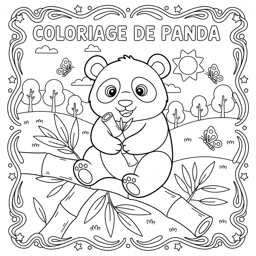 Coloriage coloriage de panda 2
