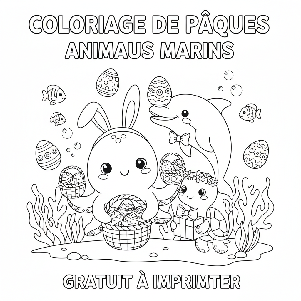 Coloriage coloriage de paques à imprimer gratuit 4