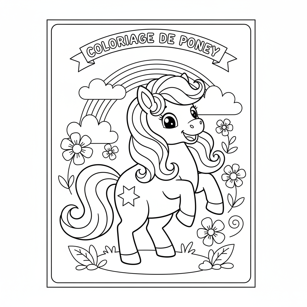 Coloriage coloriage de poney 2