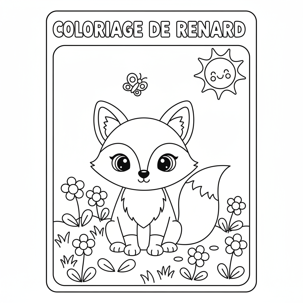 Coloriage Coloriage De Renard Gratuit à Imprimer